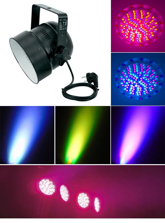 Светодиодный прожектор EUROLITE LED PAR-56 RGB spot black 