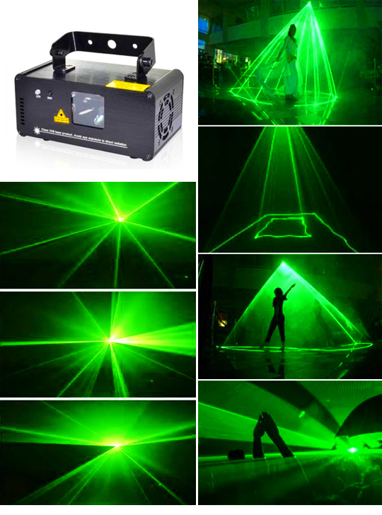 Зеленый лазер для летней дискотеки
