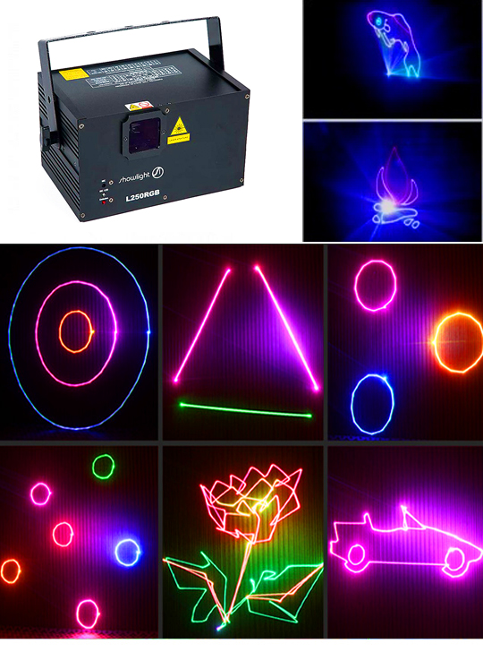 Анимационный полноцветный лазер 3D Showlight L250RGB