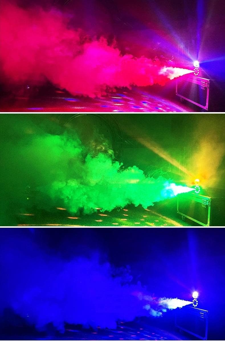 Цветомузыка 5 в 1: Пати Проектор со встроенным стробоскопом и дымом