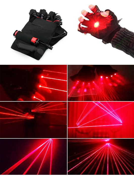 Красная лазерная перчатка Palm Light