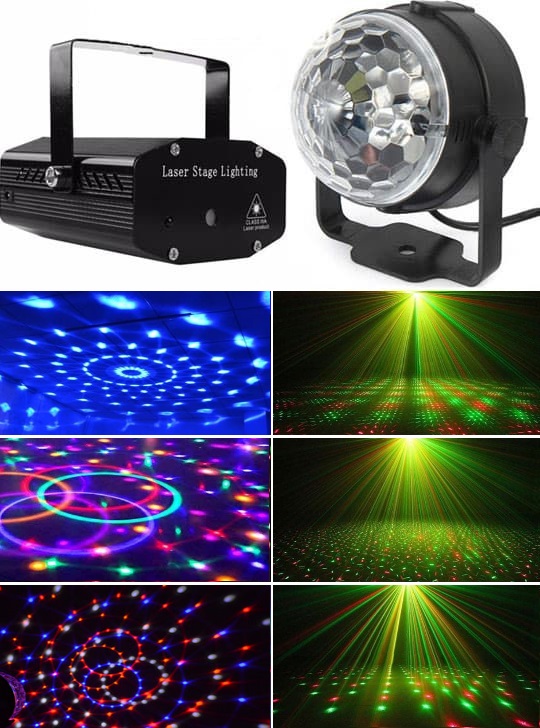 Проектор лазерный с эффектом цветомузыки 220в