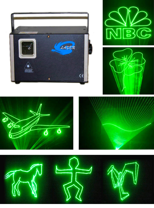 Проектор для шоу зеленый 500mW LASER HIGHT 3D SD