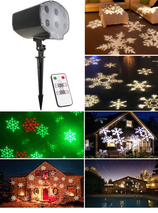 домашние снежинки - проектор (светильник) цветомузыка