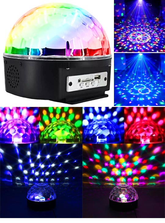 Светодиодный диско-шар LED Magic Ball 9 MP3 Bluetooth