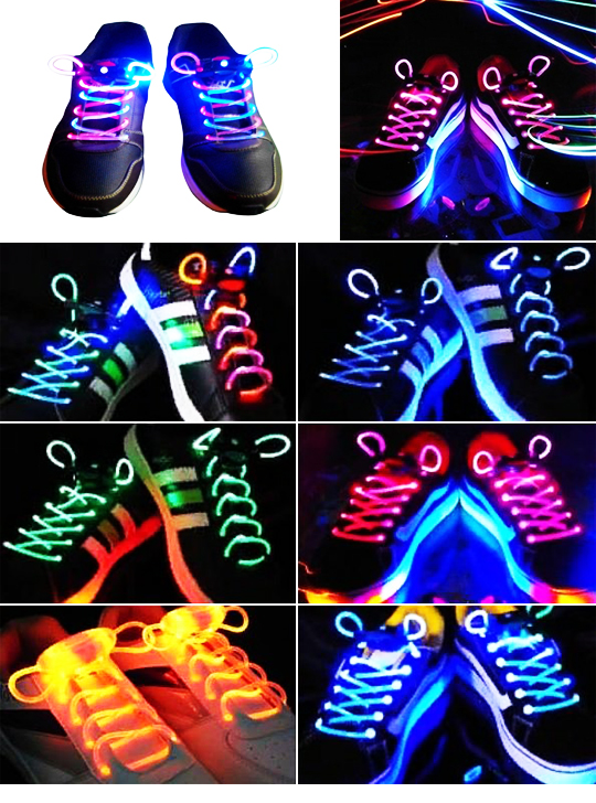 Светящиеся шнурки, светодиодные шнурки