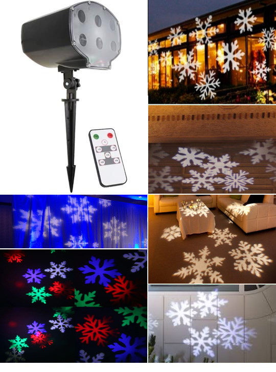 Снежинки из пенопласта - проектор (светильник) цветомузыка