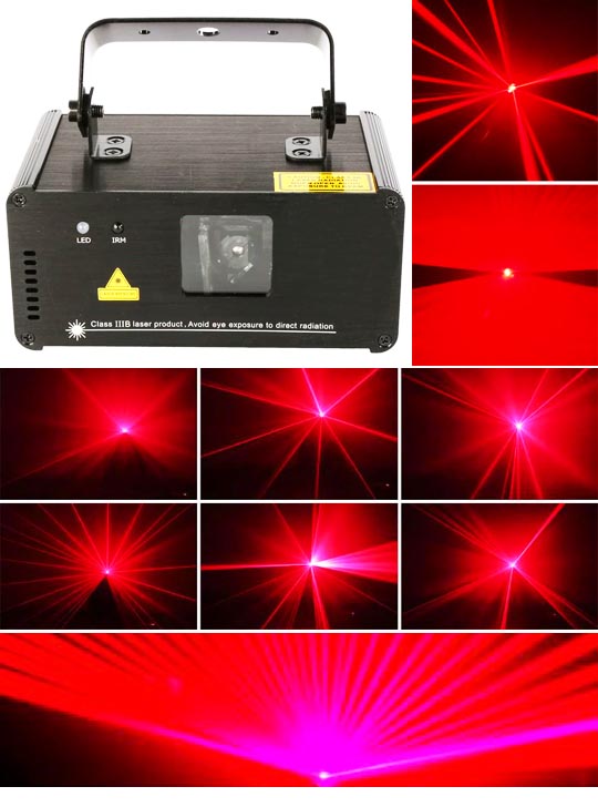Светящийся новогодний подарок красный лазер