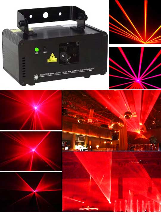 Светящаяся новогодняя игрушка красный лазер
