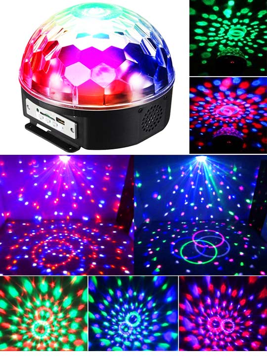 Светодиодный диско-шар Disco Crystal Ball Control c ПДУ