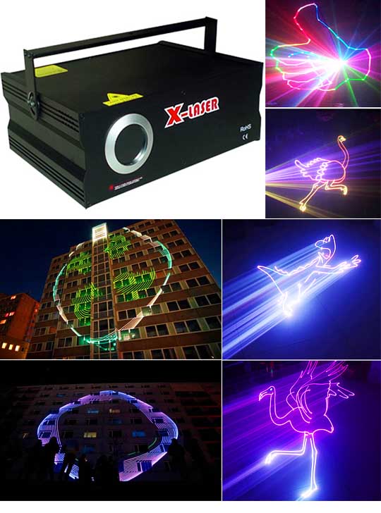 Уличный лазер RGB 500MW, Уличный лазерный проектор