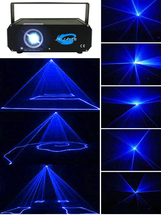 Проектор для лазерного шоу синий 300mW LASER HIGHT Blue 3D SD