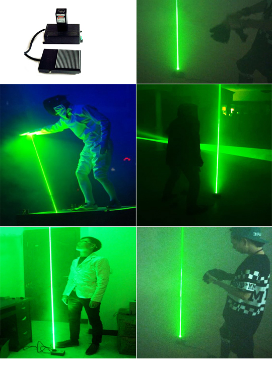Зеленый ножной лазер