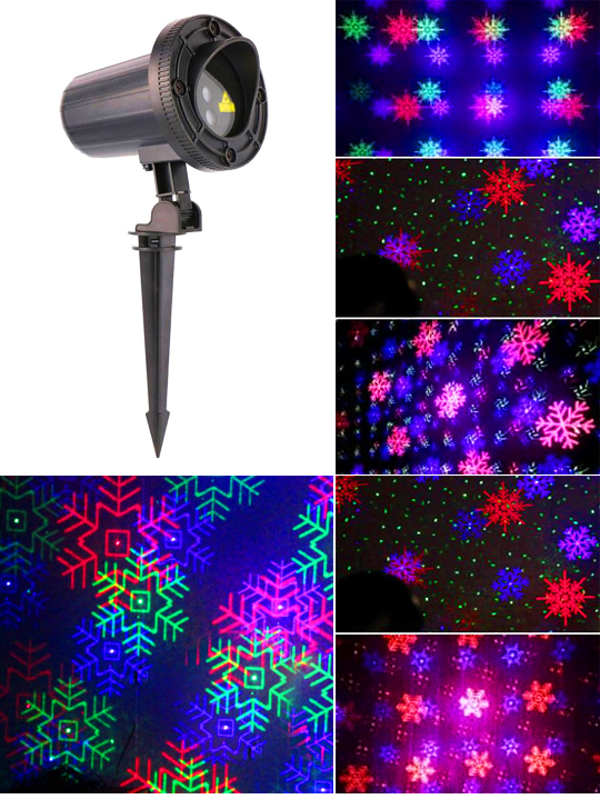 Уличная лазерная новогодняя подсветка Garden Snow RGB