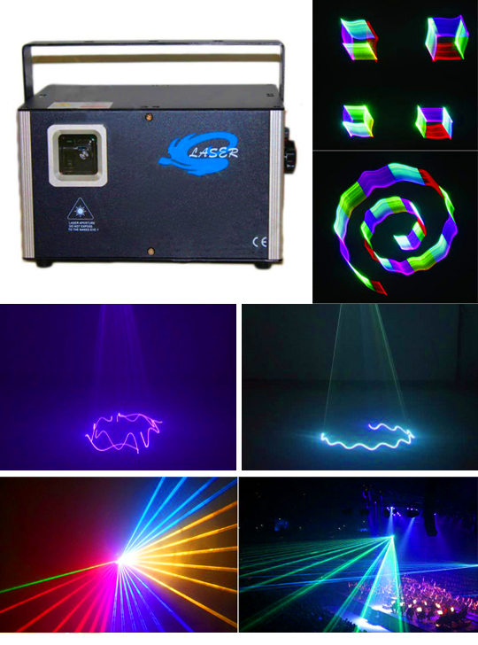 Проектор для лазерного шоу 1200mW 3D SD RGB
