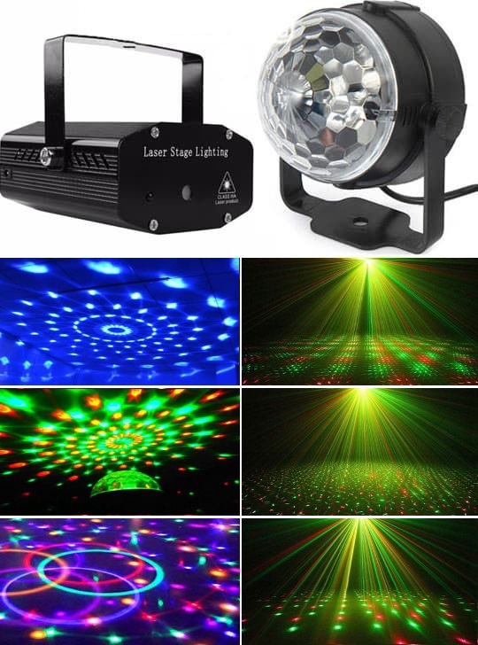 Лазерный проектор neon night эффектом цветомузыки 220в