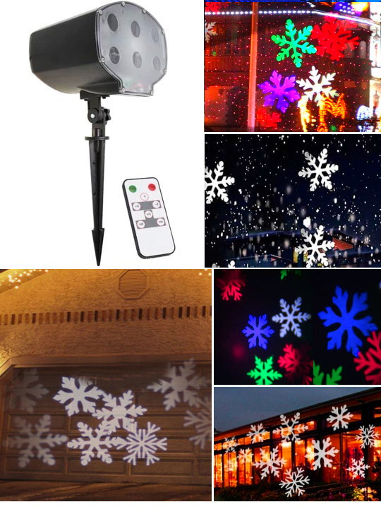 Правильная снежинка - проектор (светильник) цветомузыка