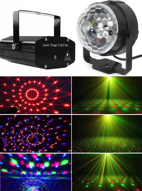 Мини лазер цветомузыка laser stage lighting купить 