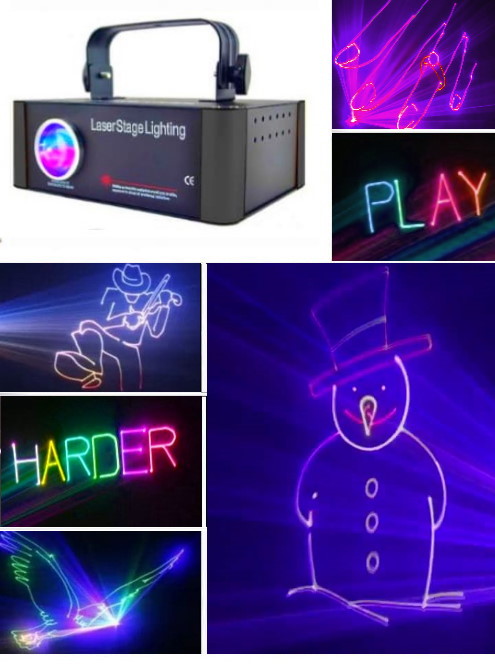 Лазерный проектор для рекламы на улице