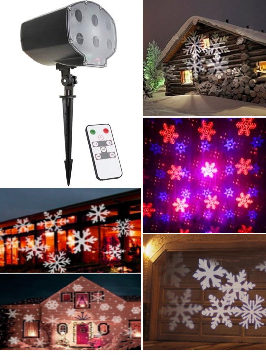 Объемные снежинки - проектор (светильник) цветомузыка 