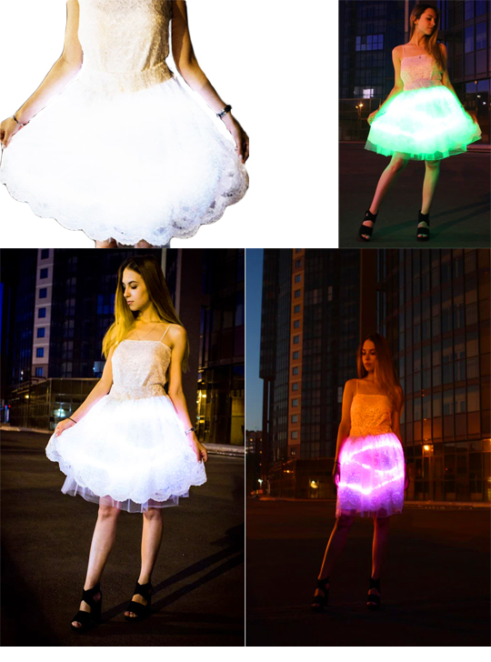 Светящаяся юбка, светодиодная юбка