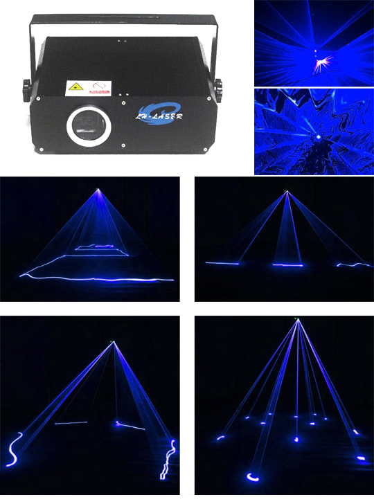 Лазерный проектор для шоу синий 1000mW LASER HIGHT Blue 3D SD