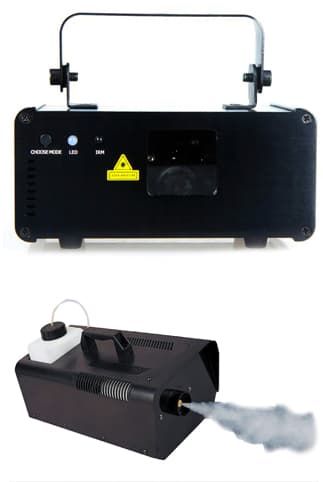 3D Лазер для дискотек с дым-машиной 400 Вт (комплект)